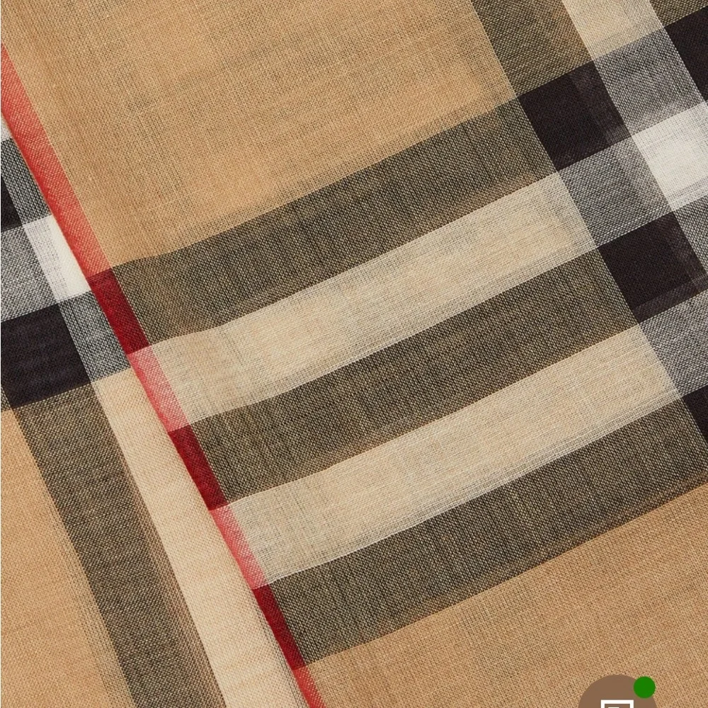 Burberry Check Lightweight Wool Silk Scarf